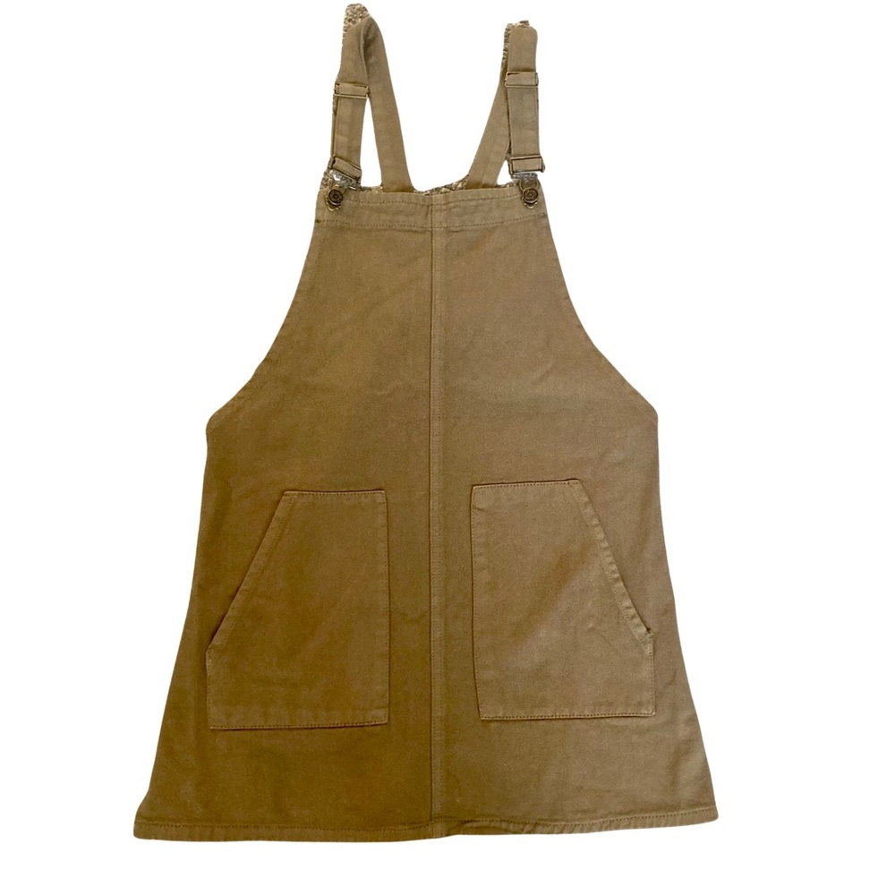 Sadie and Sage Utility Olive Green Overall Mini Dress